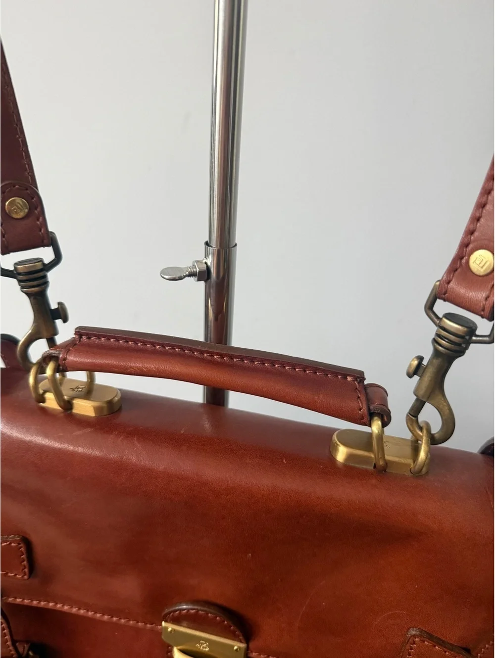 Vintage Pielle 100% Genuine Leather Briefcase Bag